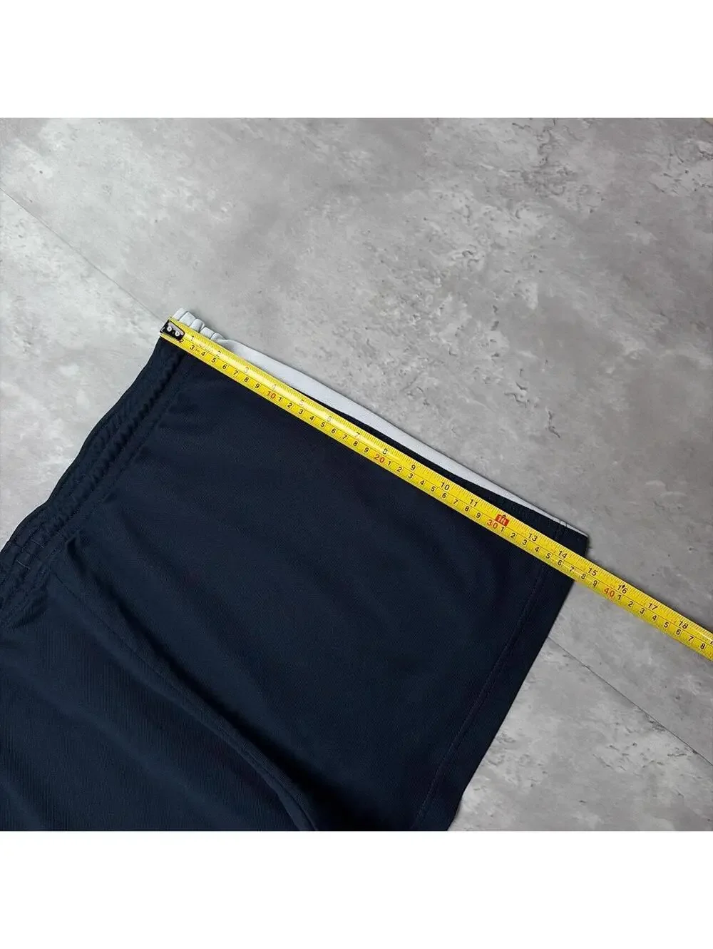 Y2K Navy Nike Swoosh Striped Running Shorts